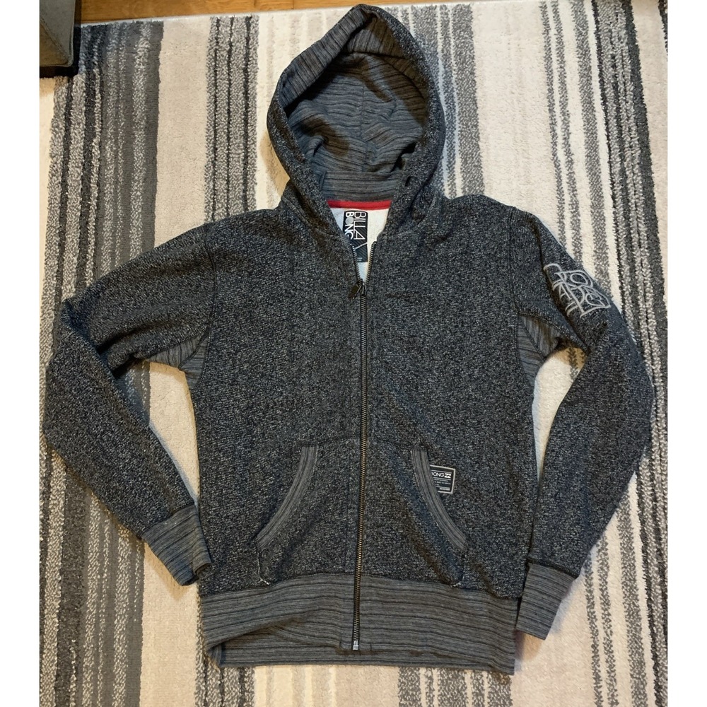 Billabong Mens Full‎ Zip Hoodie Sweatshirt Gray Size Small Casual